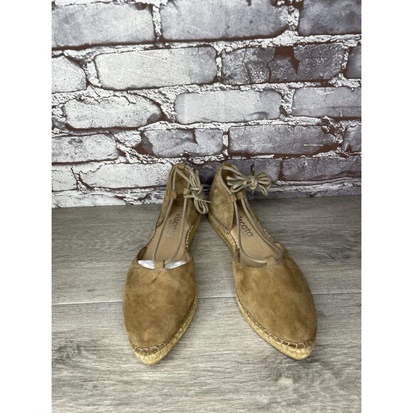 Viscata Barceloneta Tan Brown Suede Lace Espadrilles Mules Women’s 39EU/8.5M US - Picture 12 of 16